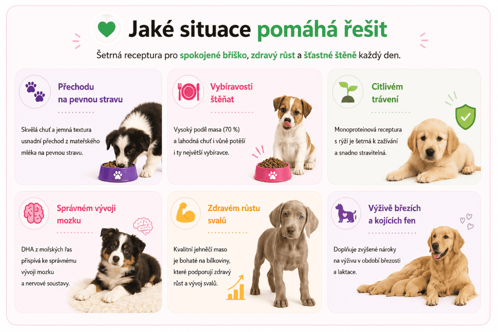 Calibra Life Puppy Junior konzerva Výhody krmiva pro štěňata